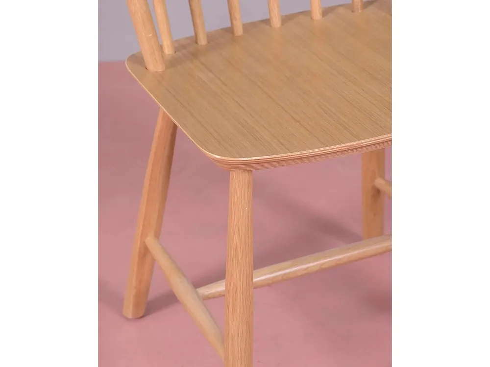Sedia rustica legno di rovere naturale - Union - Quercia per Pranzi Famiglia