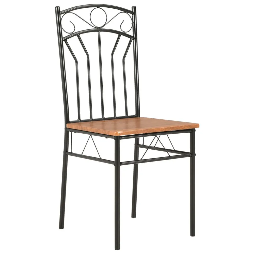Sedie per Sala da Pranzo 6 pz Marroni MDF per Pranzi Famiglia