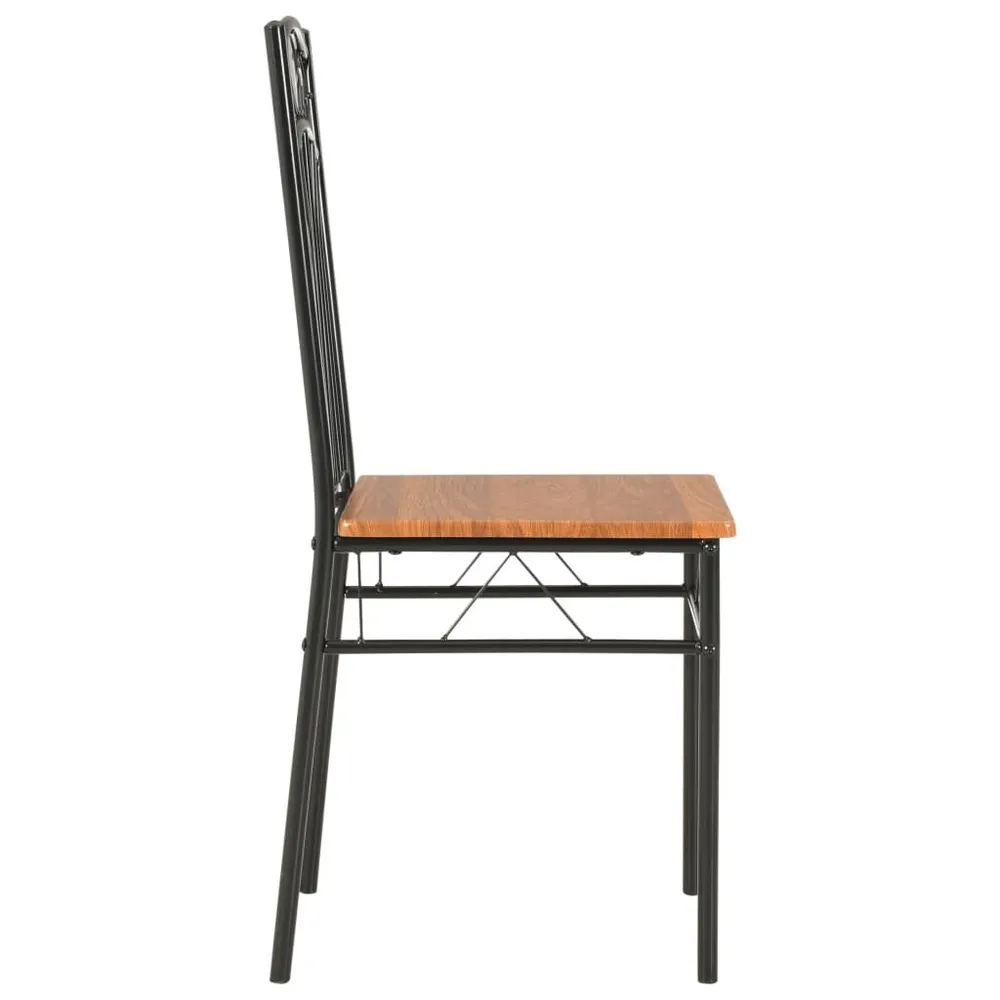 Sedie per Sala da Pranzo 6 pz Marroni MDF per Pranzi Famiglia