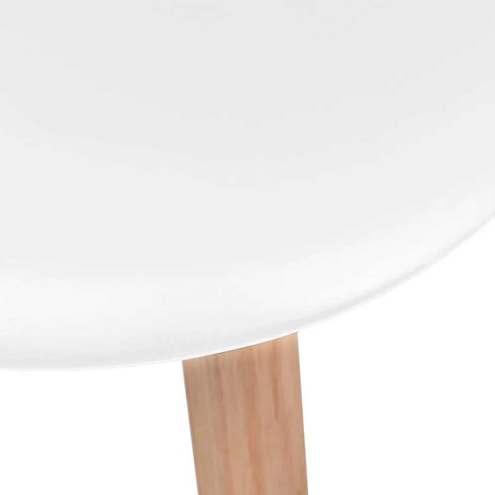 Sedie da Pranzo 2 pz Bianche Plastica Facile Montaggio