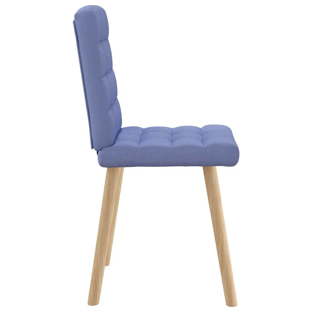 Sedie da Pranzo 2 pz Blu Jeans Tessuto | Resistente all'Umidità e ai Graffi