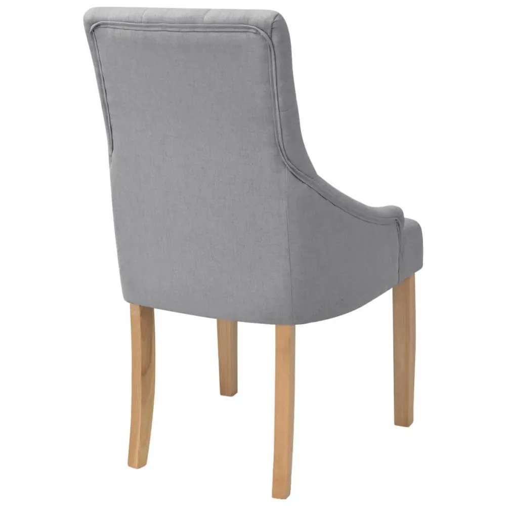 Sedie da Pranzo 4 pz Grigio Limpido Tessuto