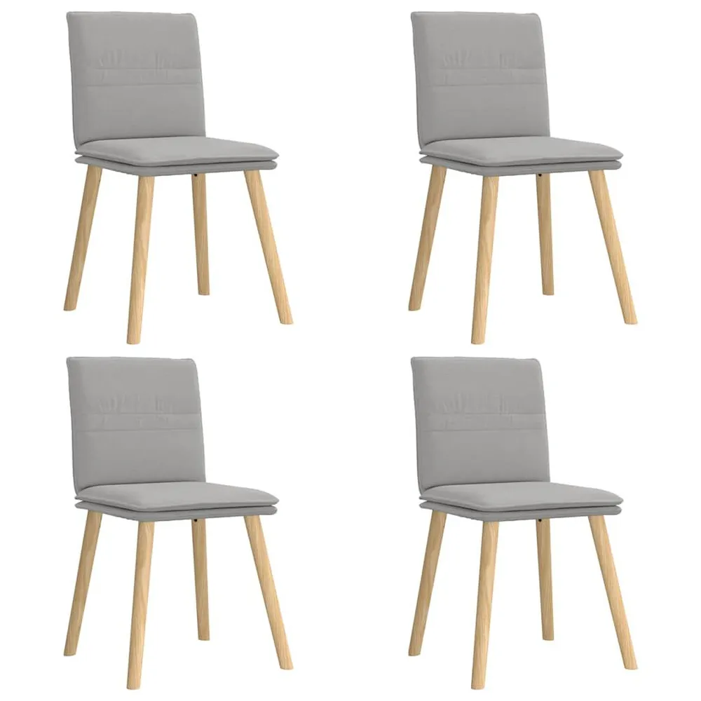 Sedie da Pranzo 4 pz Grigio Nuvola Tessuto Set Completo 12 Pezzi