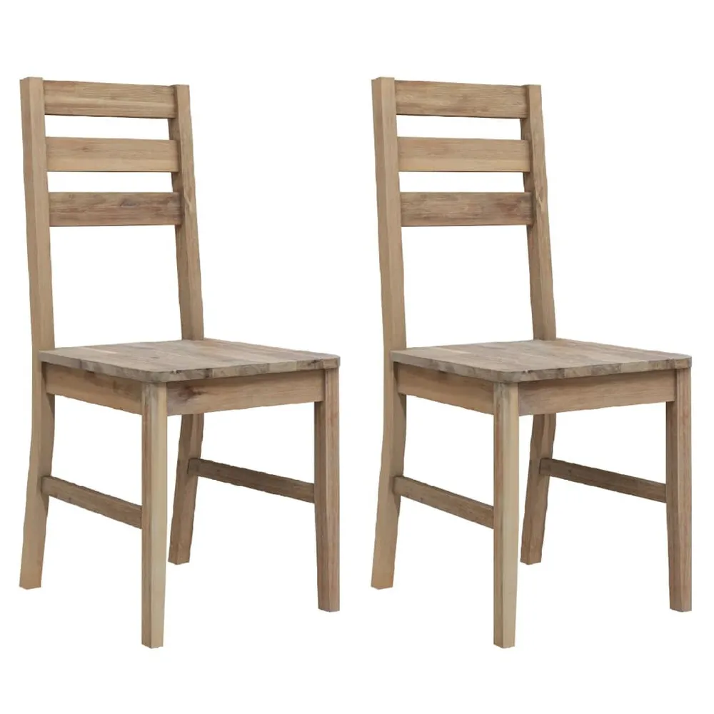 Sedie da Pranzo 2 pz Legno Massello di Acacia - Consegna e Montaggio Inclusi