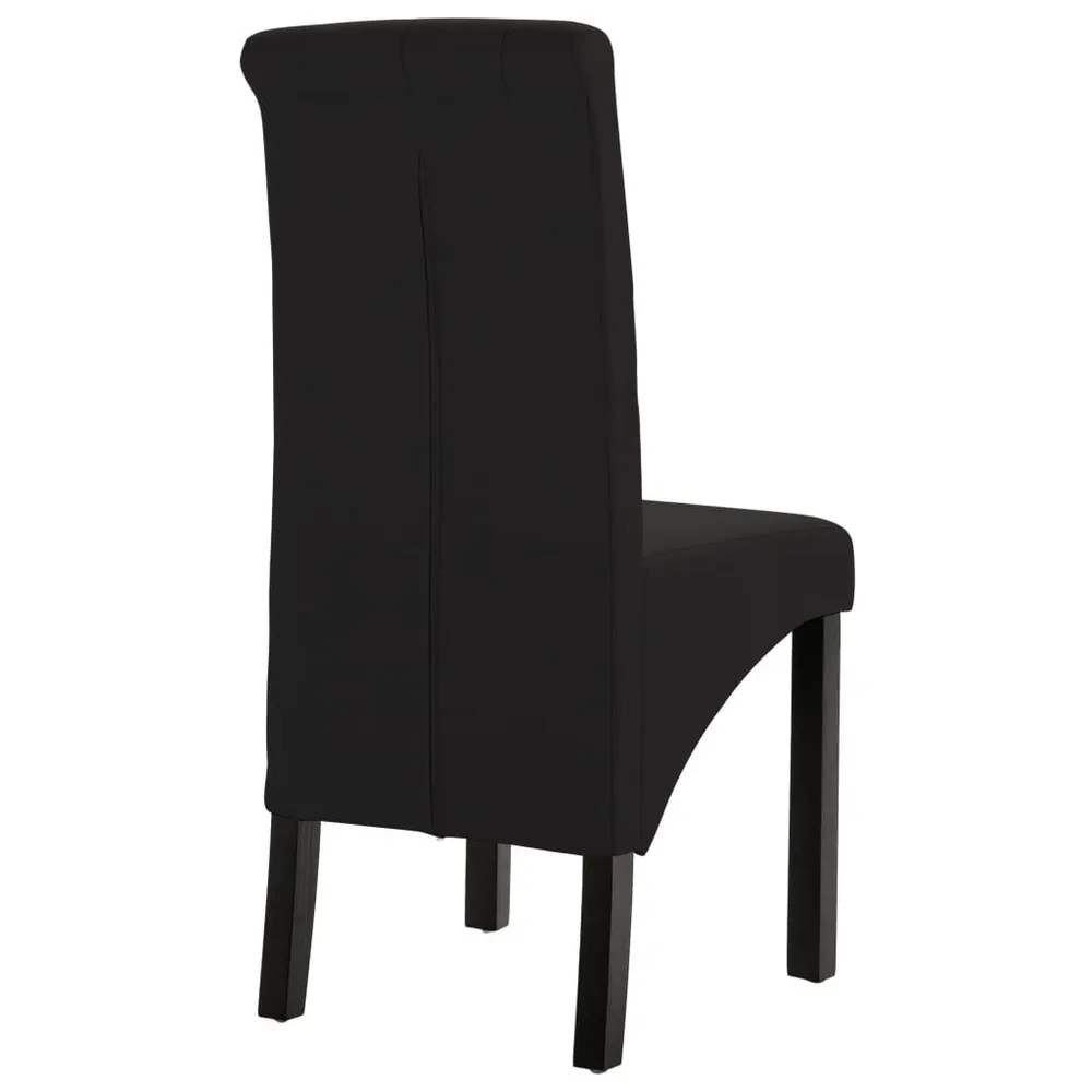 Sedie da Pranzo 6 pz Nere Tessuto Facile Montaggio