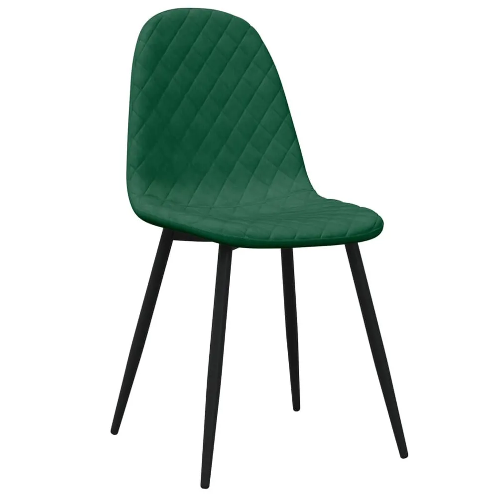 Sedie da Pranzo 6 pz Verde Tenebroso Velluto