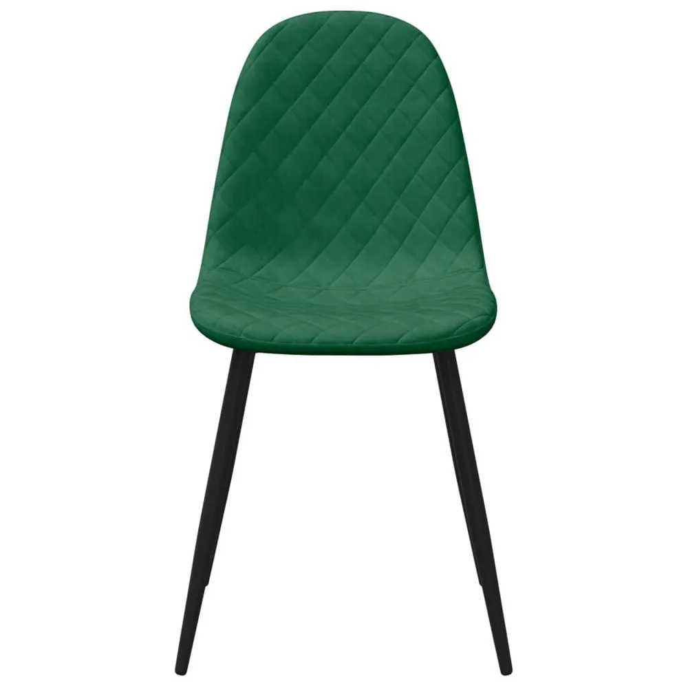 Sedie da Pranzo 6 pz Verde Tenebroso Velluto