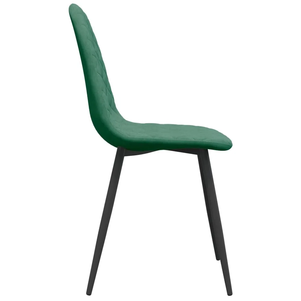 Sedie da Pranzo 6 pz Verde Tenebroso Velluto