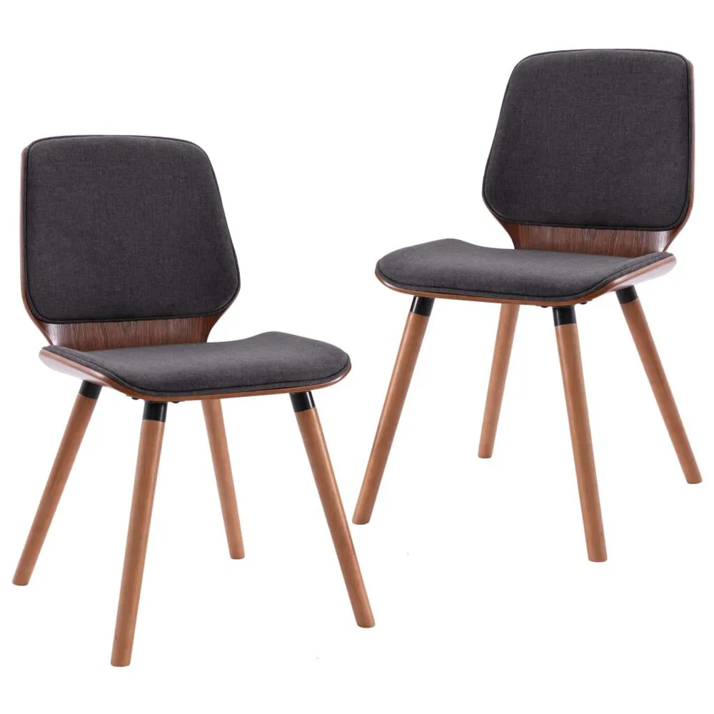 Set Sala da Pranzo Sedie da Pranzo 2 pz Grigie Tessuto