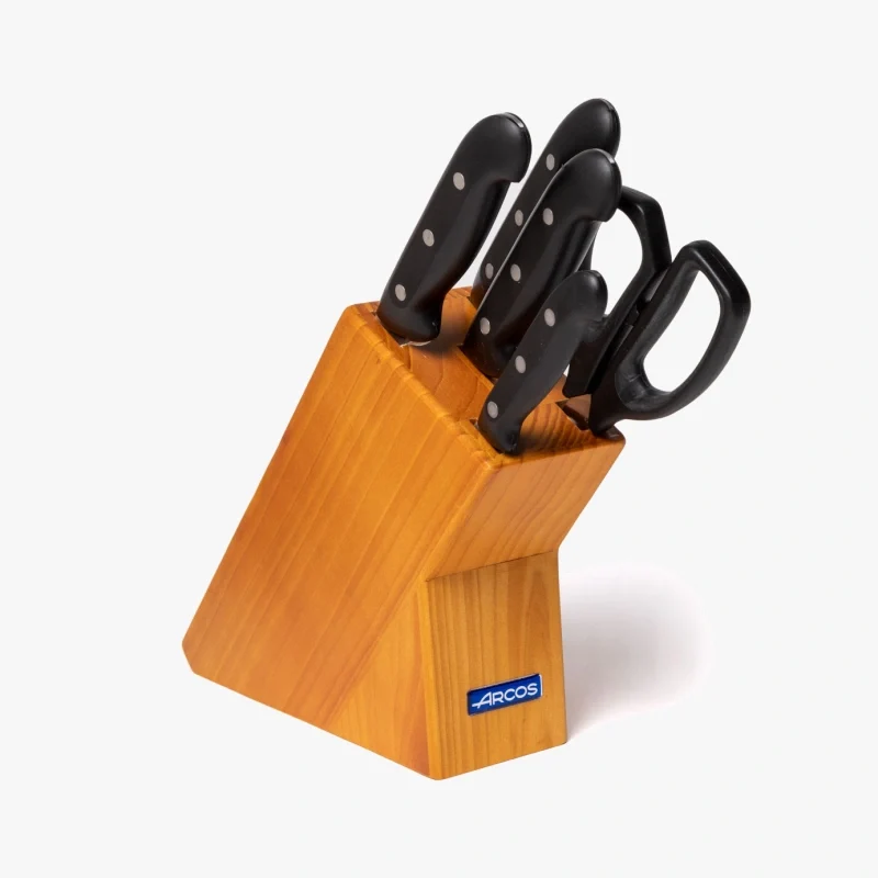 Set cucina 4 pezzi Serie Maitre + Forbici + Ceppo per Adulti