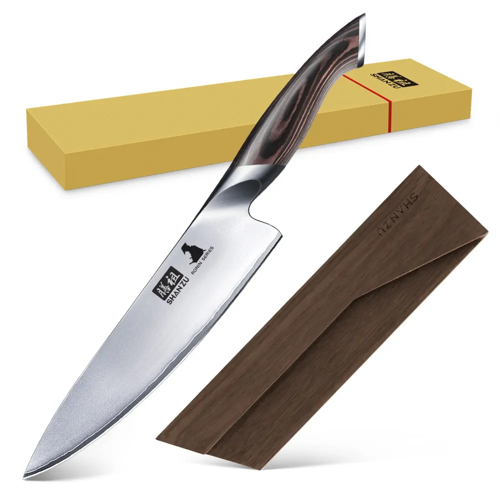 SHAN ZU Ronin | Coltello da Chef 8" + Portacoltelli magnetico