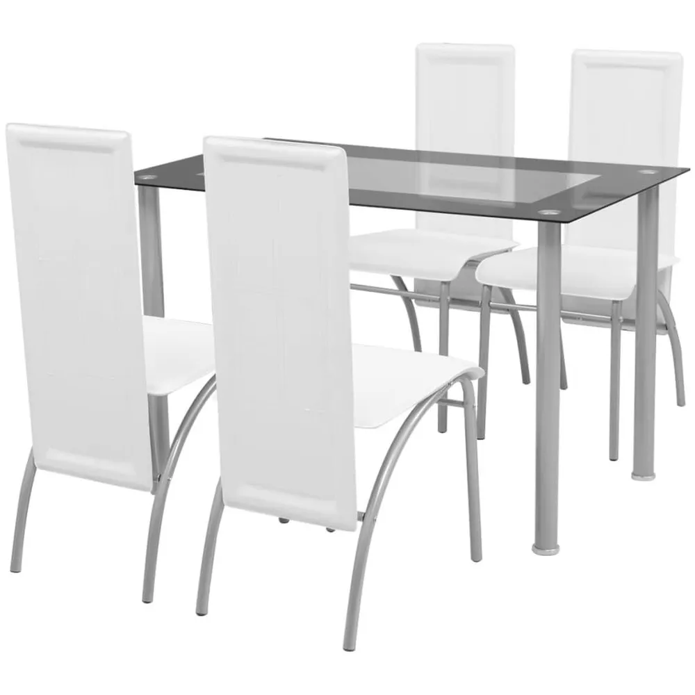 Buffet Pensile Set Sala Da Pranzo 5 Pezzi Bianco
