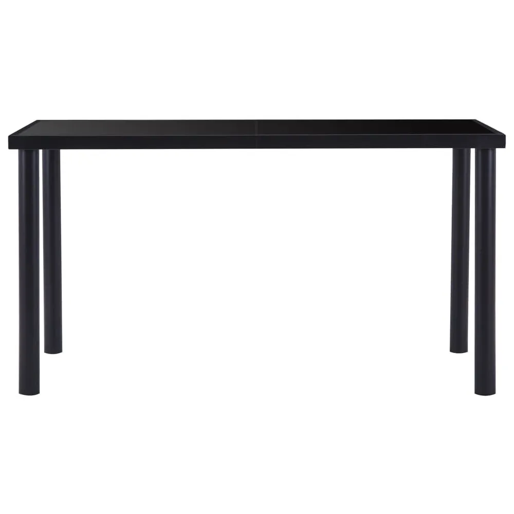 Premium Legno Massello Set Sala da Pranzo 5 pz Similpelle Marrone