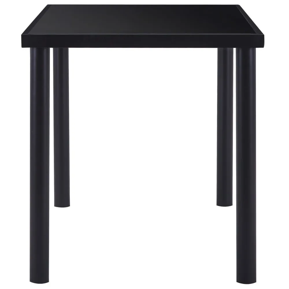 Premium Legno Massello Set Sala da Pranzo 5 pz Similpelle Marrone