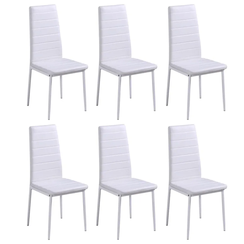 Tavolo Allungabile Set Tavolo da Pranzo 7 pz Bianco e Nero