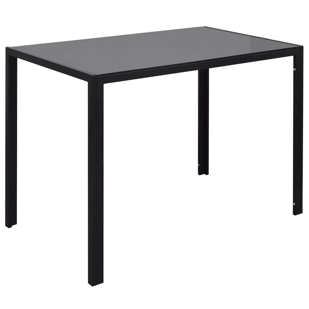 Tavolo Allungabile Set Tavolo da Pranzo 7 pz Bianco e Nero