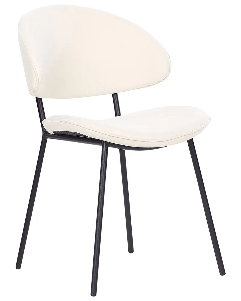 Attrezzatura per Torte Set 2 Dining Chairs KIANA Fabric Cream