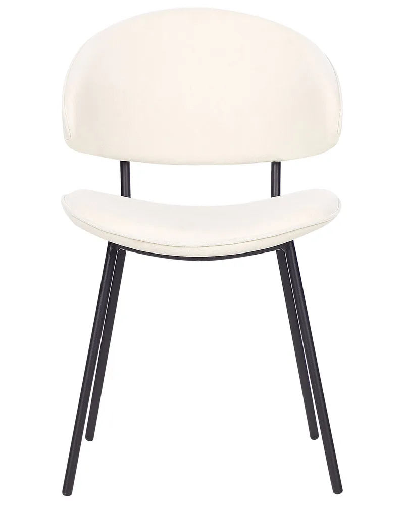 Attrezzatura per Torte Set 2 Dining Chairs KIANA Fabric Cream