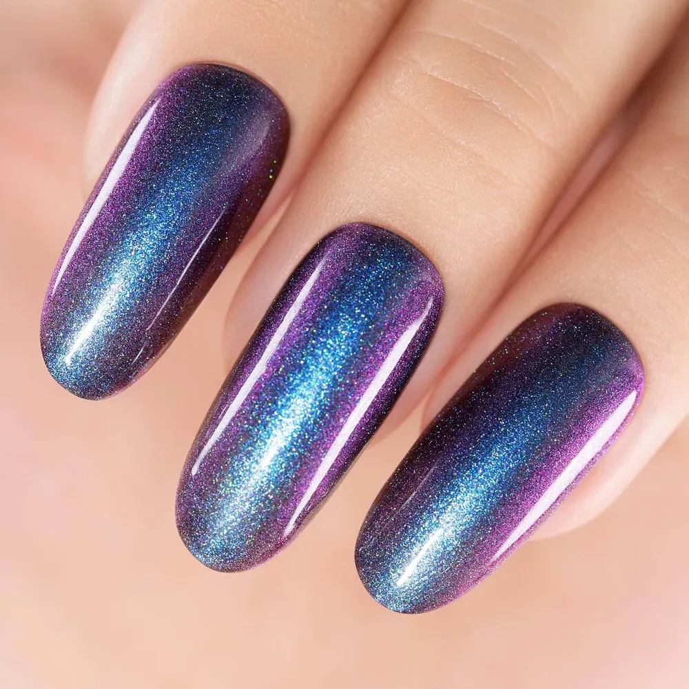 Dark Blue to Viola notte | RARJSM ®Holographic Chameleon Gel Nail Polish | 15ml #583