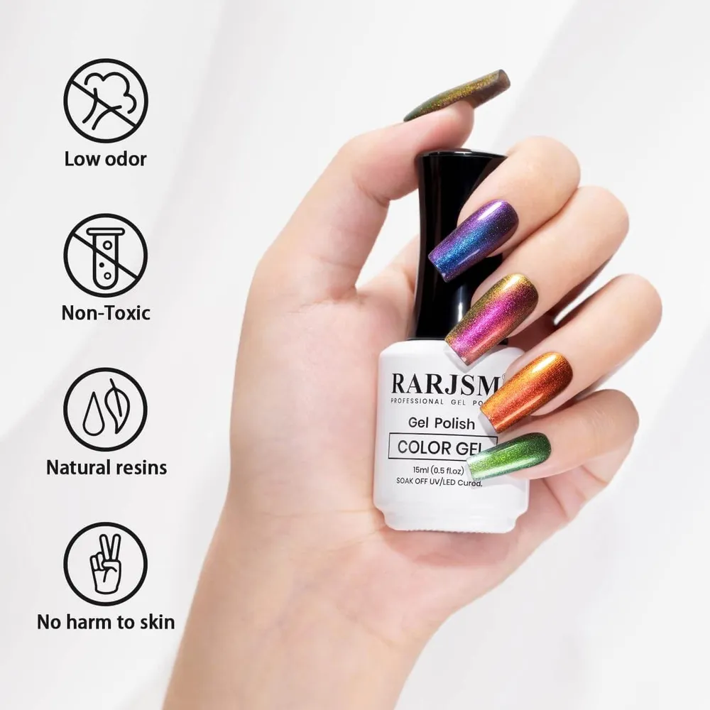 Dark Blue to Viola notte | RARJSM ®Holographic Chameleon Gel Nail Polish | 15ml #583