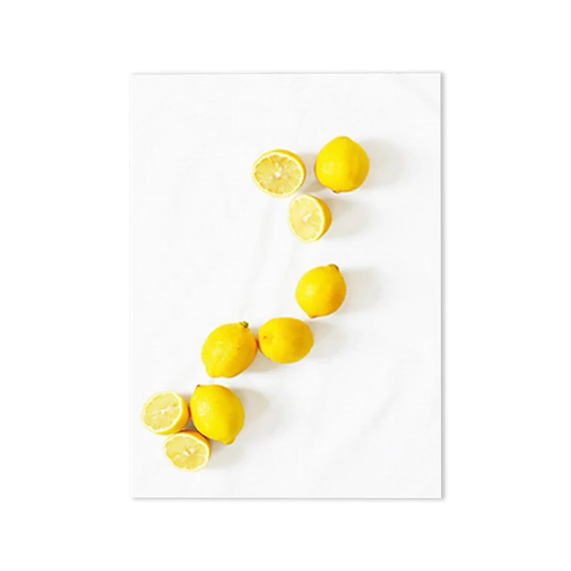 Decorazione da parete gialla strutturata su tela con stampa artistica contemporanea Sour Lemon per il bagno