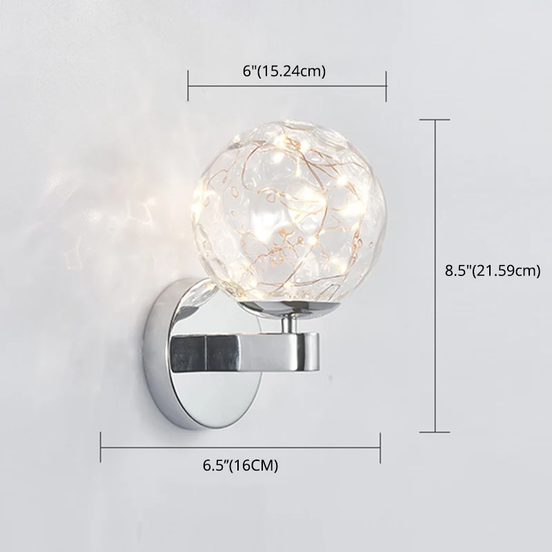 Lampada da parete forma di stella rotonda moderna nordica per soggiorno camera da letto