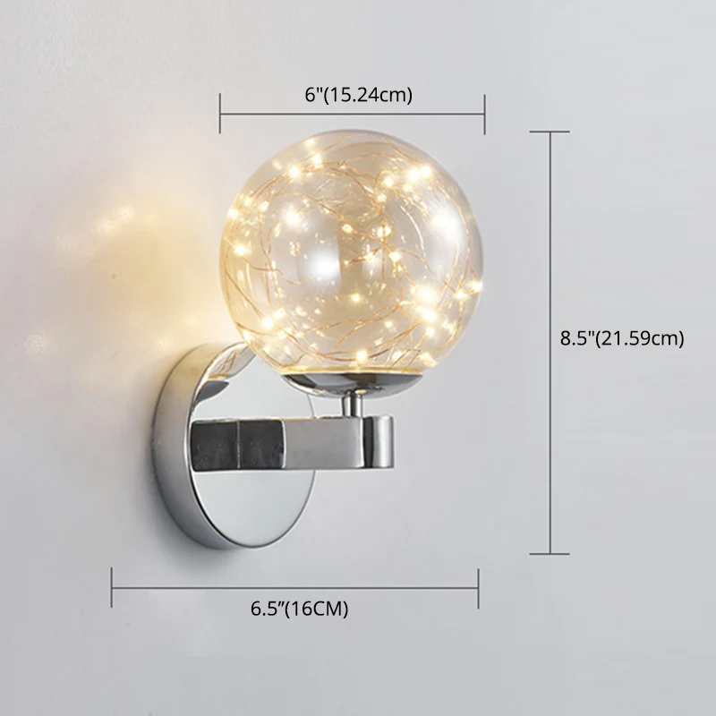 Lampada da parete forma di stella rotonda moderna nordica per soggiorno camera da letto