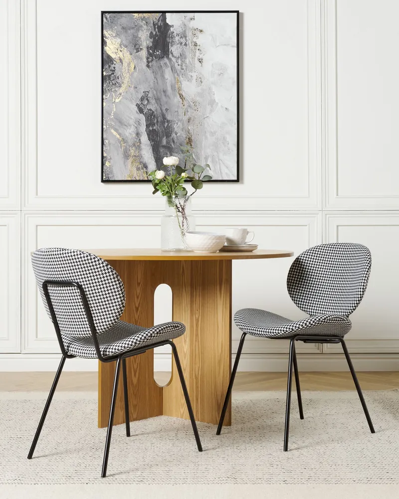 Stampa su tela JESI Rettangolare 83 x 103 cm Astratto Grigio