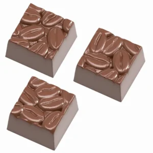 Stampo per cioccolato Schneider - alla modachi di caffè quadrati 275 x 135 x 24 mm / 27 x 27 x 16 mm 12 g 3 x 7 pezzi 421877