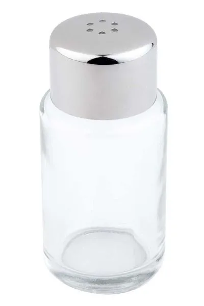 APS saliera/pepiera Ø 4 cm altezza: 9 cm vetro coperchio acciaio inox opaco 6 fori (ciascuno Ø 185 mm) 40438