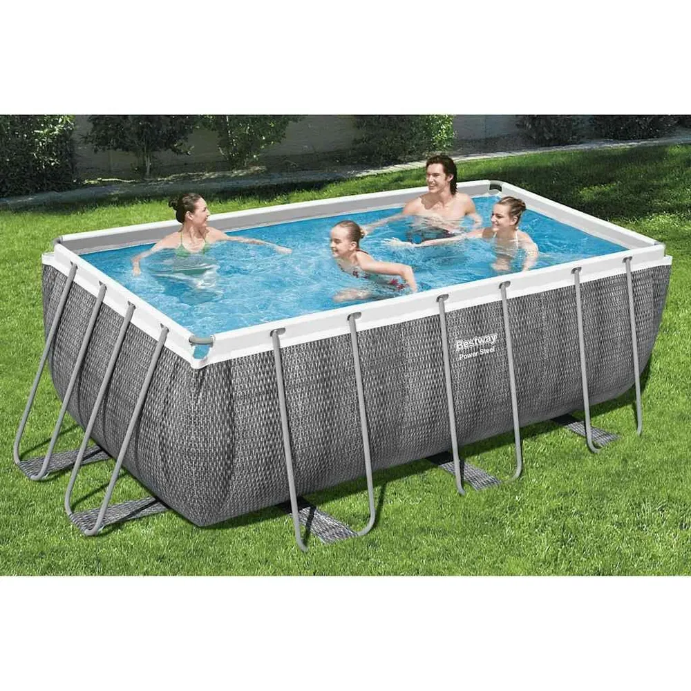 Bestway Set Piscina Power acciaio Rettangolare 412x201x122 cm