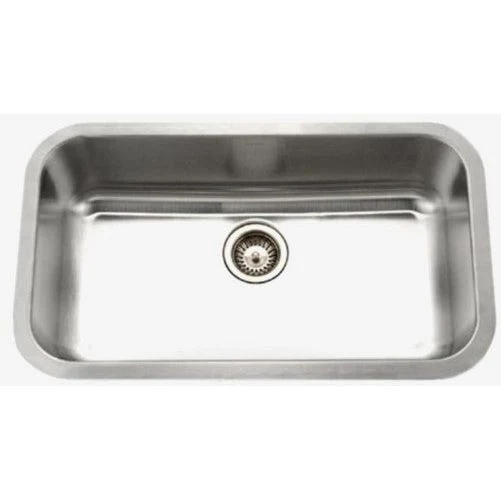 Houzer Eston Series 32" Stainless Steel Undermount Mono Bowl Kitchen Sink includes Basket Strainer