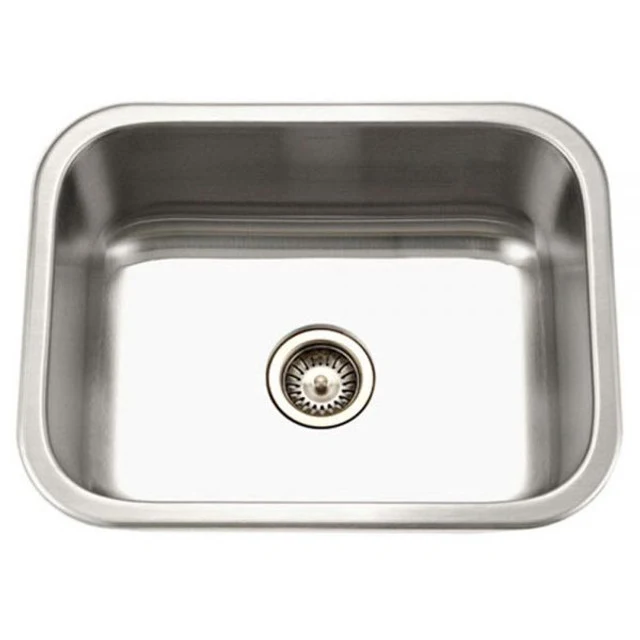 Houzer Medallion Series 23" Stainless acciaio Undermount Single Bowl Kitchen Sink, includes Basket Strainer
