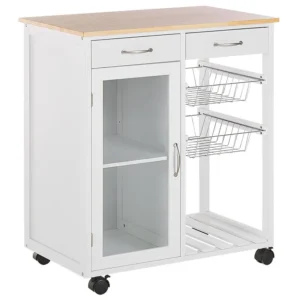 Kitchen Storage Trolley White BOVES