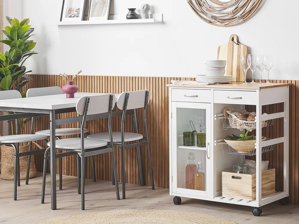 Kitchen Storage Trolley White BOVES