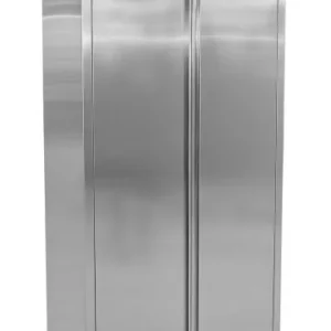 Mobile alto Saro acciaio inox con 3 ripiani e 2 ante battente 1000 mm 700-4005