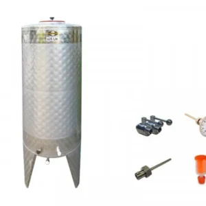 Serbatoio di fermentazione Speidel set 625 litri con valvola sfera acciaio inossidabile termometro manicotto vite tappo di...