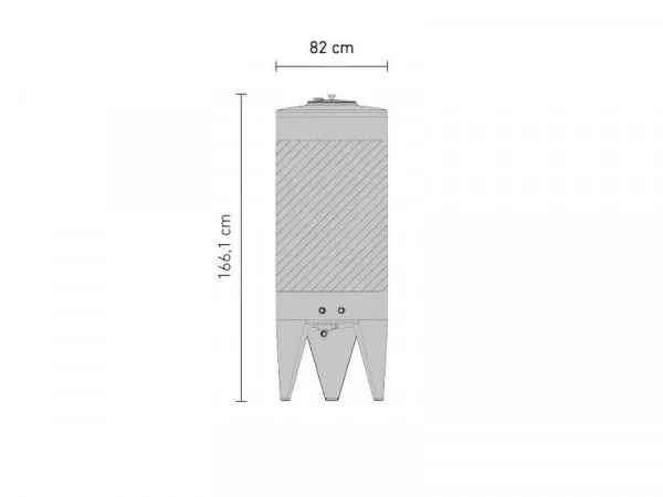 Serbatoio di fermentazione Speidel set 625 litri con valvola sfera acciaio inossidabile termometro manicotto vite tappo di...