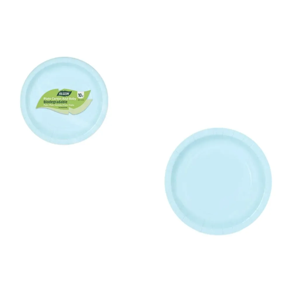 Set di piatti Algon Azzurro 20 cm 10 Pezzi (24 Unità)