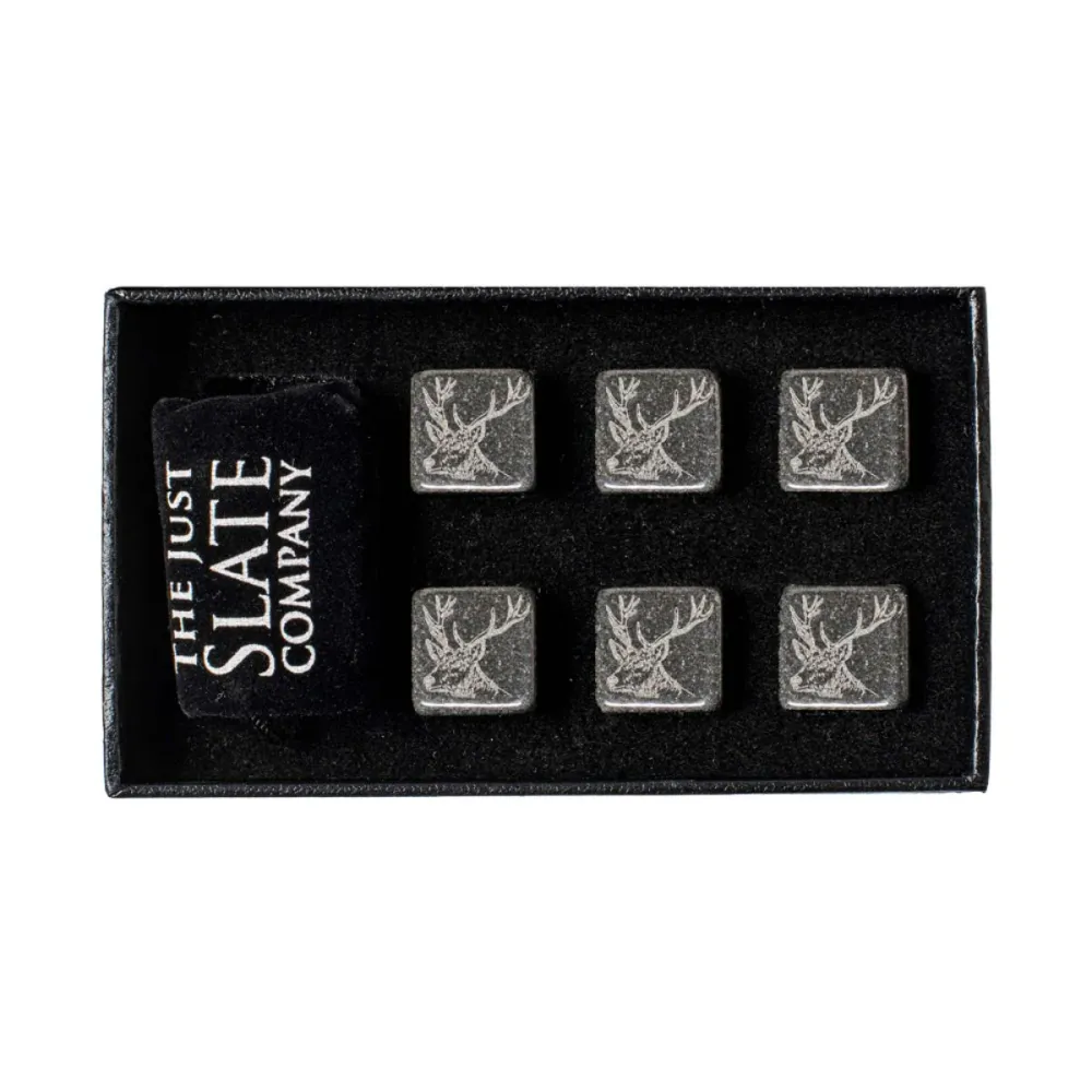 Set Selbrae di 6 cubetti pietra con custodia