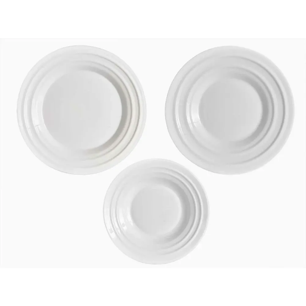 Set di Stoviglie Vivalto F-LGCP105-75-85 Bianco Vetro opalino (2 Unità)