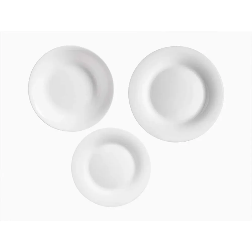 Set di Stoviglie Vivalto F-LP100-80-85 Bianco Vetro opalino (2 Unità)