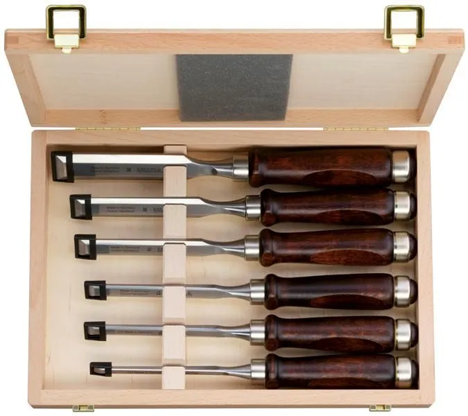 Set Ulmia 6 scalpelli (167) scatola di legno 105.352