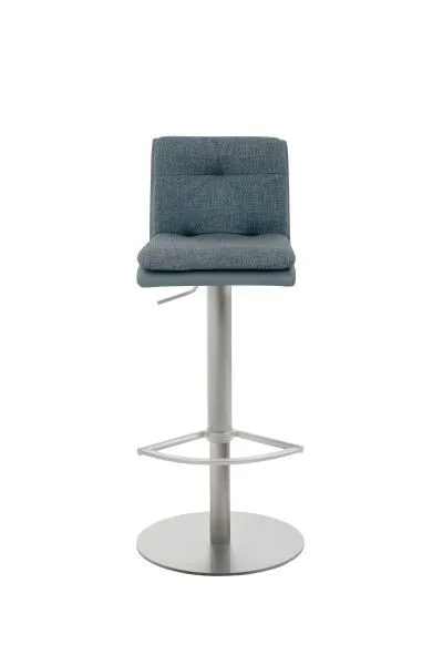 Sgabello da bar e bancone Mayer Sitzmöbel 1215 struttura acciaio inox spazzolato blu tortora/azzurro 1215_04_122