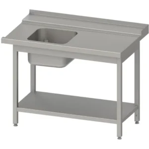 Tavolo di alimentazione Stalgast "Pro" guida cestello con pendenza ripiano di base e una vasca 1800x750x...