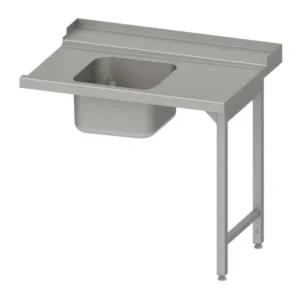 Tavolo di alimentazione Stalgast "Pro" guida cestello con pendenza 2 gambe 1 vasca 1700x750x880mm lato d...