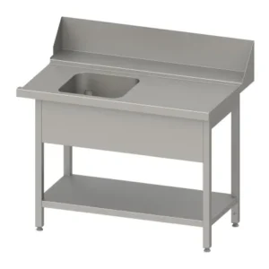 Tavolo di alimentazione Stalgast "Pro" guida cestello con pendenza ripiano di base 1 vasca 1200x750x880m...