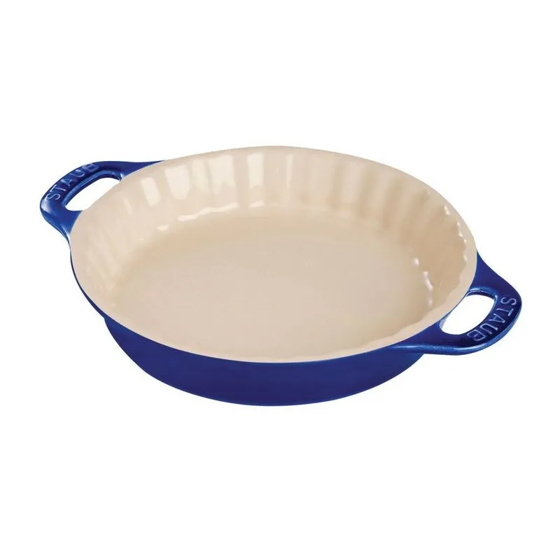 Tortiera Tonda 30 cm Blu Scura Ceramica
