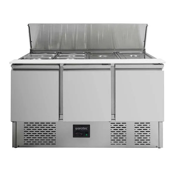 Vaiotec EASYLINE Saladette 700 / 3 volte con coperchio incernierato 1365x70x85 cm 10019