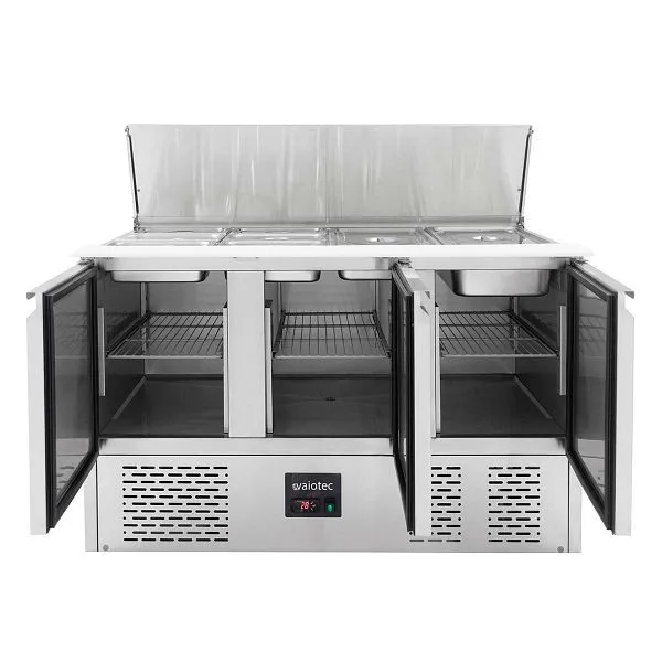 Vaiotec EASYLINE Saladette 700 / 3 volte con coperchio incernierato 1365x70x85 cm 10019